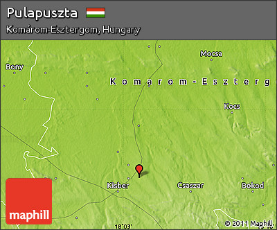 Physical Map of Pulapuszta