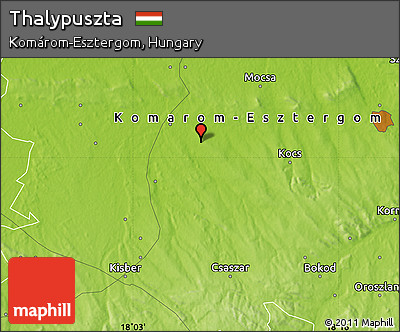 Physical Map of Thalypuszta