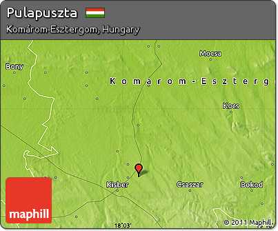 Physical Map of Pulapuszta