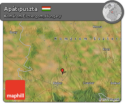 Satellite Map of Apátipuszta