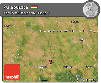 Satellite Map of Pulapuszta