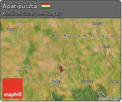 Satellite Map of Apátipuszta