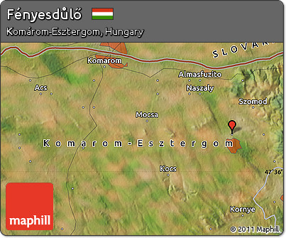 Satellite Map of Fényesdůlő