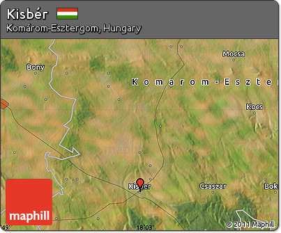 Satellite Map of Kisbér
