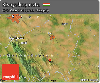 Satellite Map of Kisnyalkapuszta
