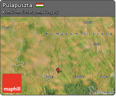 Satellite Map of Pulapuszta