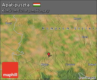Satellite Map of Apátipuszta