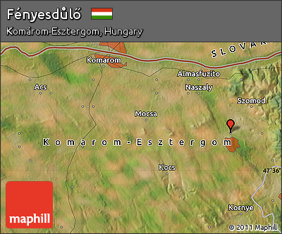 Satellite Map of Fényesdůlő