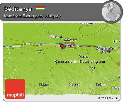 Physical Panoramic Map of Béditanya