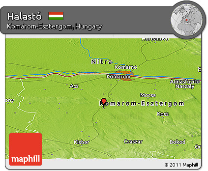 Physical Panoramic Map of Halastó