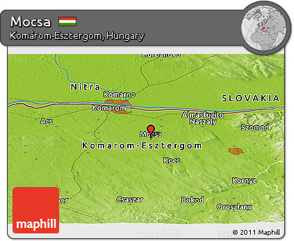 Physical Panoramic Map of Mocsa