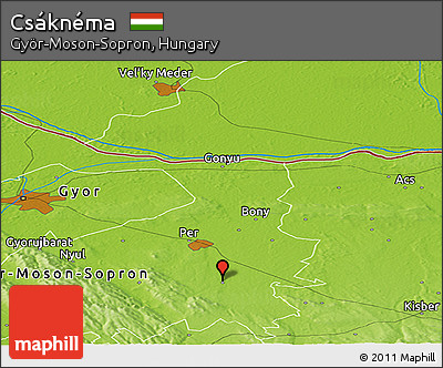 Physical Panoramic Map of Csáknéma