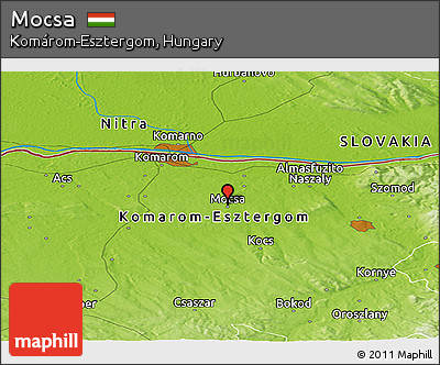 Physical Panoramic Map of Mocsa