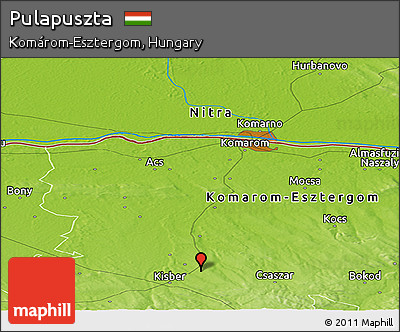 Physical Panoramic Map of Pulapuszta