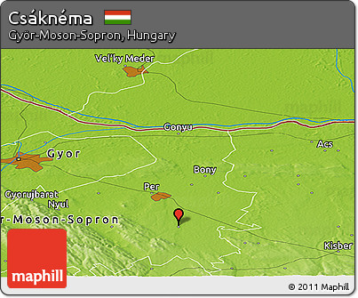 Physical Panoramic Map of Csáknéma