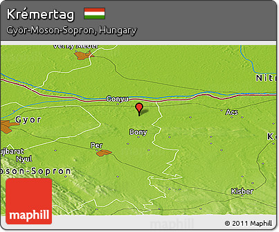 Physical Panoramic Map of Krémertag