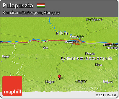 Physical Panoramic Map of Pulapuszta