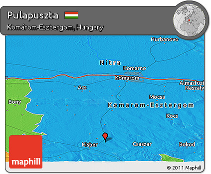 Political Panoramic Map of Pulapuszta