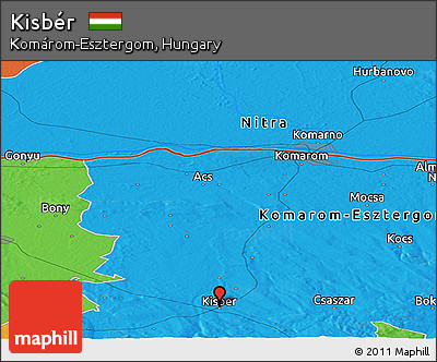 Political Panoramic Map of Kisbér