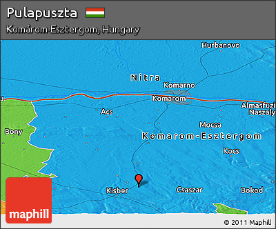 Political Panoramic Map of Pulapuszta