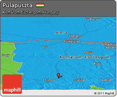Political Panoramic Map of Pulapuszta
