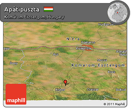 Satellite Panoramic Map of Apátipuszta