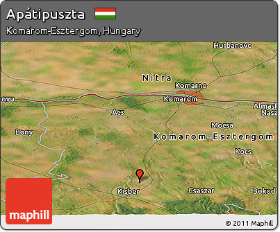 Satellite Panoramic Map of Apátipuszta