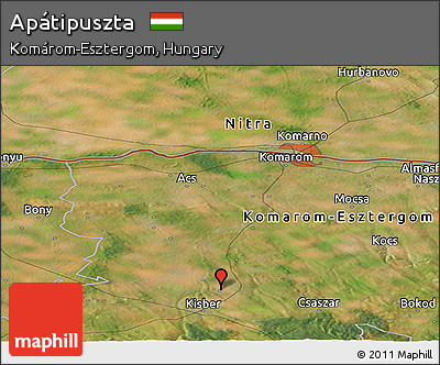 Satellite Panoramic Map of Apátipuszta