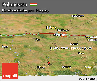 Satellite Panoramic Map of Pulapuszta