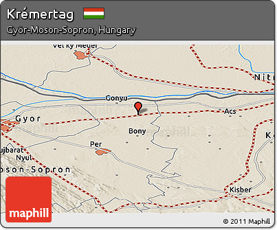 Shaded Relief Panoramic Map of Krémertag