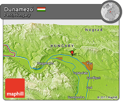 Physical 3D Map of Dunamező