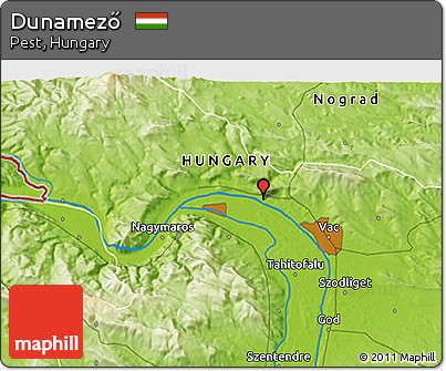 Physical 3D Map of Dunamező