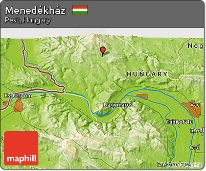 Physical 3D Map of Menedékház