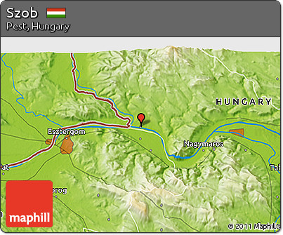 Physical 3D Map of Szob