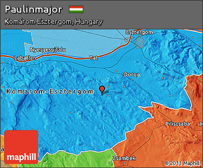 Political 3D Map of Paulinmajor