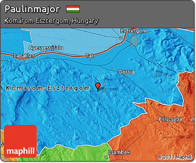 Political 3D Map of Paulinmajor