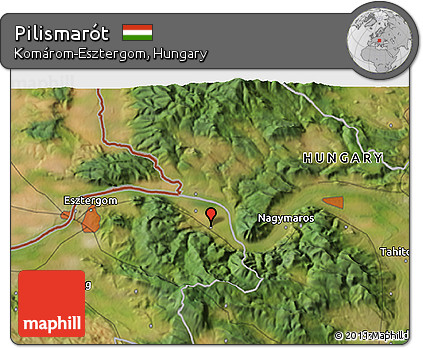 Satellite 3D Map of Pilismarót