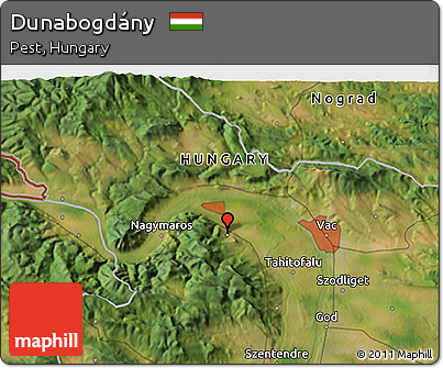 Satellite 3D Map of Dunabogdány