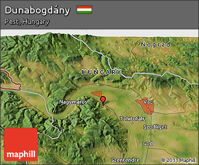 Satellite 3D Map of Dunabogdány