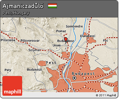Shaded Relief 3D Map of Ajmaniczadůlő