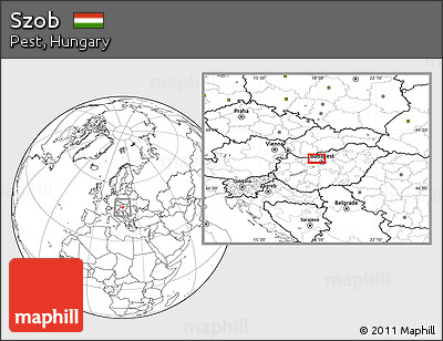 Blank Location Map of Szob