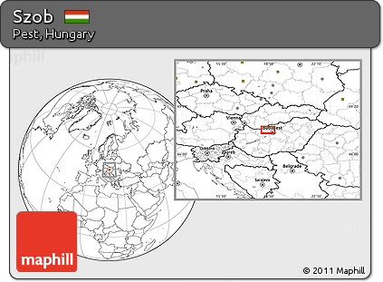 Blank Location Map of Szob