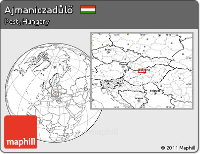 Blank Location Map of Ajmaniczadůlő