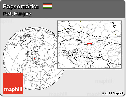 Blank Location Map of Papsomárka