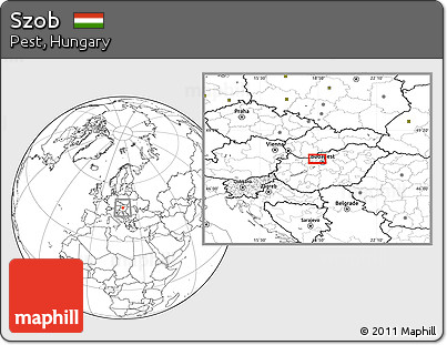 Blank Location Map of Szob
