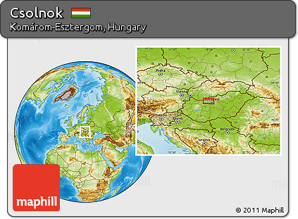 Physical Location Map of Csolnok