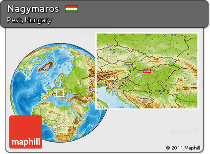 Physical Location Map of Nagymaros