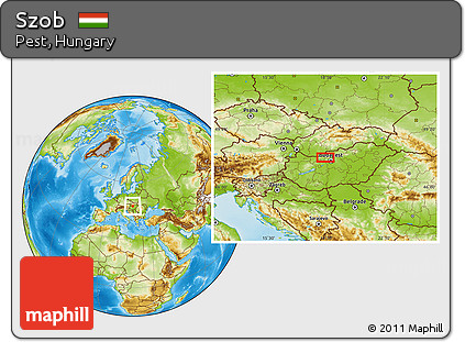 Physical Location Map of Szob