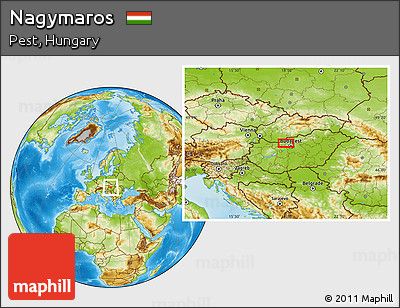 Physical Location Map of Nagymaros