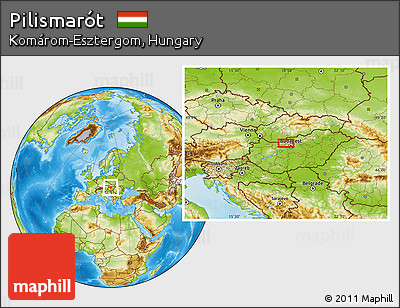 Physical Location Map of Pilismarót